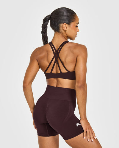 EasyLiftâ„¢ High Neck Sports Bra | Plum Brown