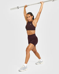 EasyLiftâ„¢ High Neck Sports Bra | Plum Brown
