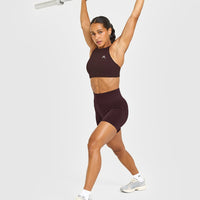 EasyLiftâ„¢ High Neck Sports Bra | Plum Brown