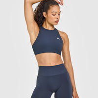 EasyLiftâ„¢ High Neck Sports Bra | True Blue
