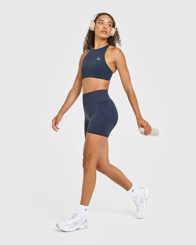 EasyLiftâ„¢ High Neck Sports Bra | True Blue