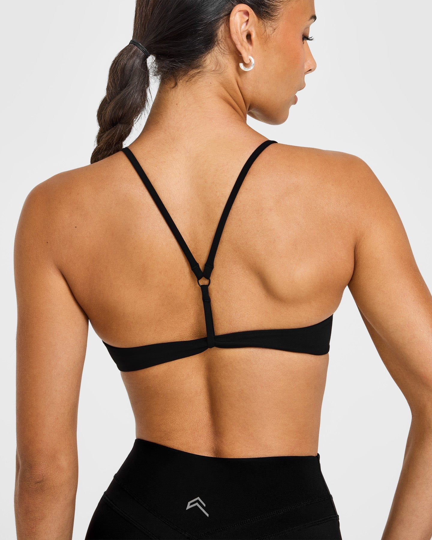 EasyLiftâ„¢ Ultra Minimal Bralette with White Logo | Black