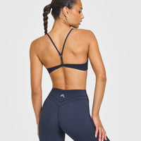 EasyLiftâ„¢ Ultra Minimal Bralette with White Logo | True Blue
