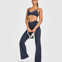 EasyLiftâ„¢ Ultra Minimal Bralette with White Logo | True Blue