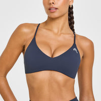EasyLiftâ„¢ Ultra Minimal Bralette with White Logo | True Blue