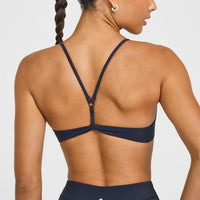 EasyLiftâ„¢ Ultra Minimal Bralette with White Logo | True Blue