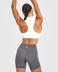 EasyLiftâ„¢ Zip High Neck Sports Bra | White
