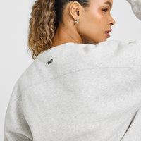 Foundations Oversized Sweatshirt | Light Grey Marl
