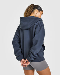 Foundations Zip Through Hoodie | True Blue