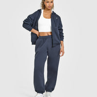 Foundations Zip Through Hoodie | True Blue