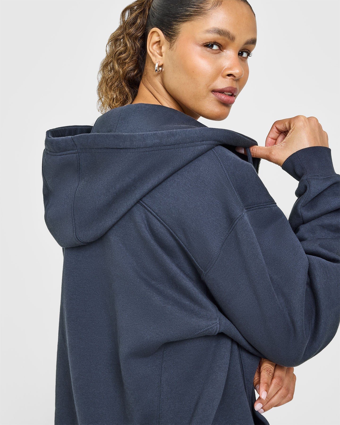 Foundations Zip Through Hoodie | True Blue