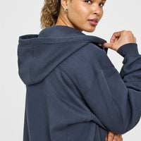 Foundations Zip Through Hoodie | True Blue