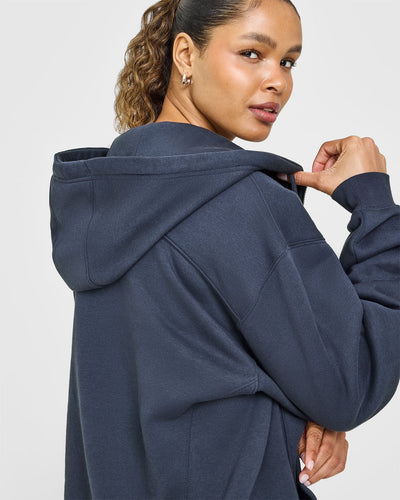 Foundations Zip Through Hoodie | True Blue