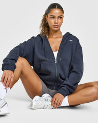 Foundations Zip Through Hoodie | True Blue