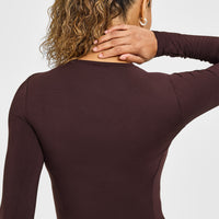 Mellow™ Soft Long Sleeve Top | Plum Brown