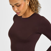 Mellow™ Soft Long Sleeve Top | Plum Brown