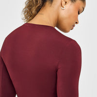 Mellow™ Soft Long Sleeve Top | Rosewood