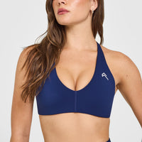 Unified Micro Bralette White Logo | Midnight