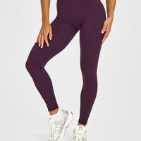 Unified High Waisted Pocket Leggings | Blackberry Purple