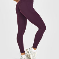 Unified High Waisted Pocket Leggings | Blackberry Purple