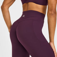 Unified High Waisted Pocket Leggings | Blackberry Purple