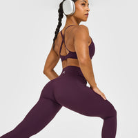 Unified High Waisted Pocket Leggings | Blackberry Purple