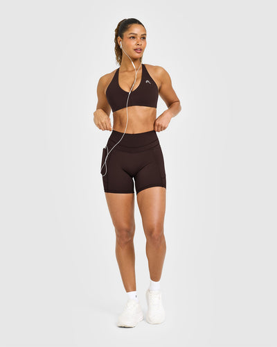 Unified High Waisted Pocket Shorts 6" | 70% Cocoa