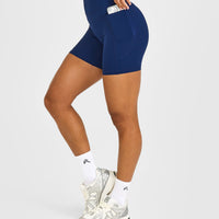 Unified High Waisted Pocket Shorts 6" | Midnight