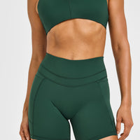 Unified High Waisted Pocket Shorts 6" | Racing Green