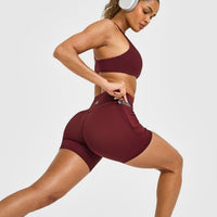 Unified High Waisted Pocket Shorts 6" | Rosewood