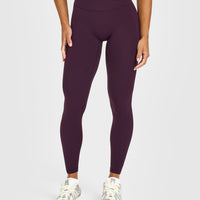 Unified Wrap Leggings White Logo | Blackberry Purple