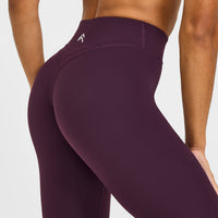 Unified Wrap Leggings White Logo | Blackberry Purple