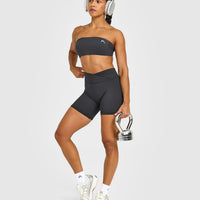 Unified Wrap Shorts White Logo 6" | Coal