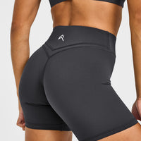 Unified Wrap Shorts White Logo 6" | Coal