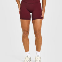 Unified Wrap Shorts White Logo 6" | Rosewood