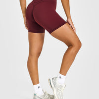 Unified Wrap Shorts White Logo 6" | Rosewood
