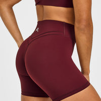Unified Wrap Shorts White Logo 6" | Rosewood