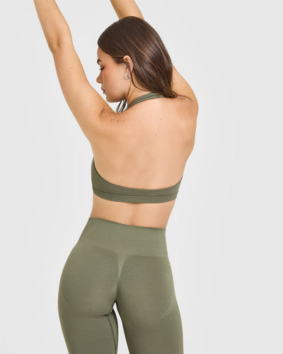 EasyLiftâ„¢ Halter Bralette | Alpine Green