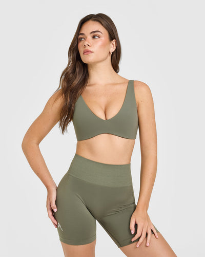 SoftMotion™ Scoop Back Bralette | Alpine Green