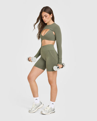 SoftMotion™ Scoop Back Bralette | Alpine Green