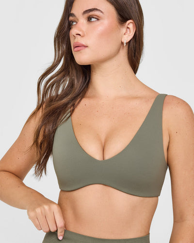 SoftMotion™ Scoop Back Bralette | Alpine Green