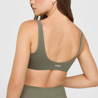 SoftMotion™ Scoop Back Bralette | Alpine Green