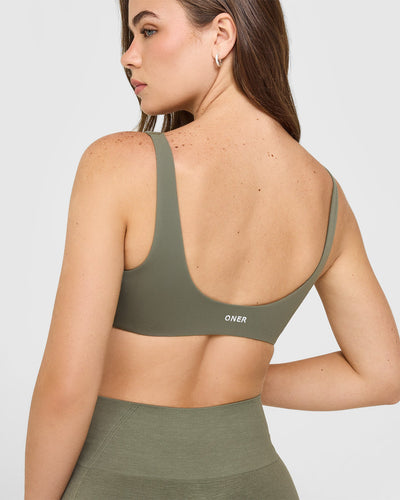 SoftMotion™ Scoop Back Bralette | Alpine Green