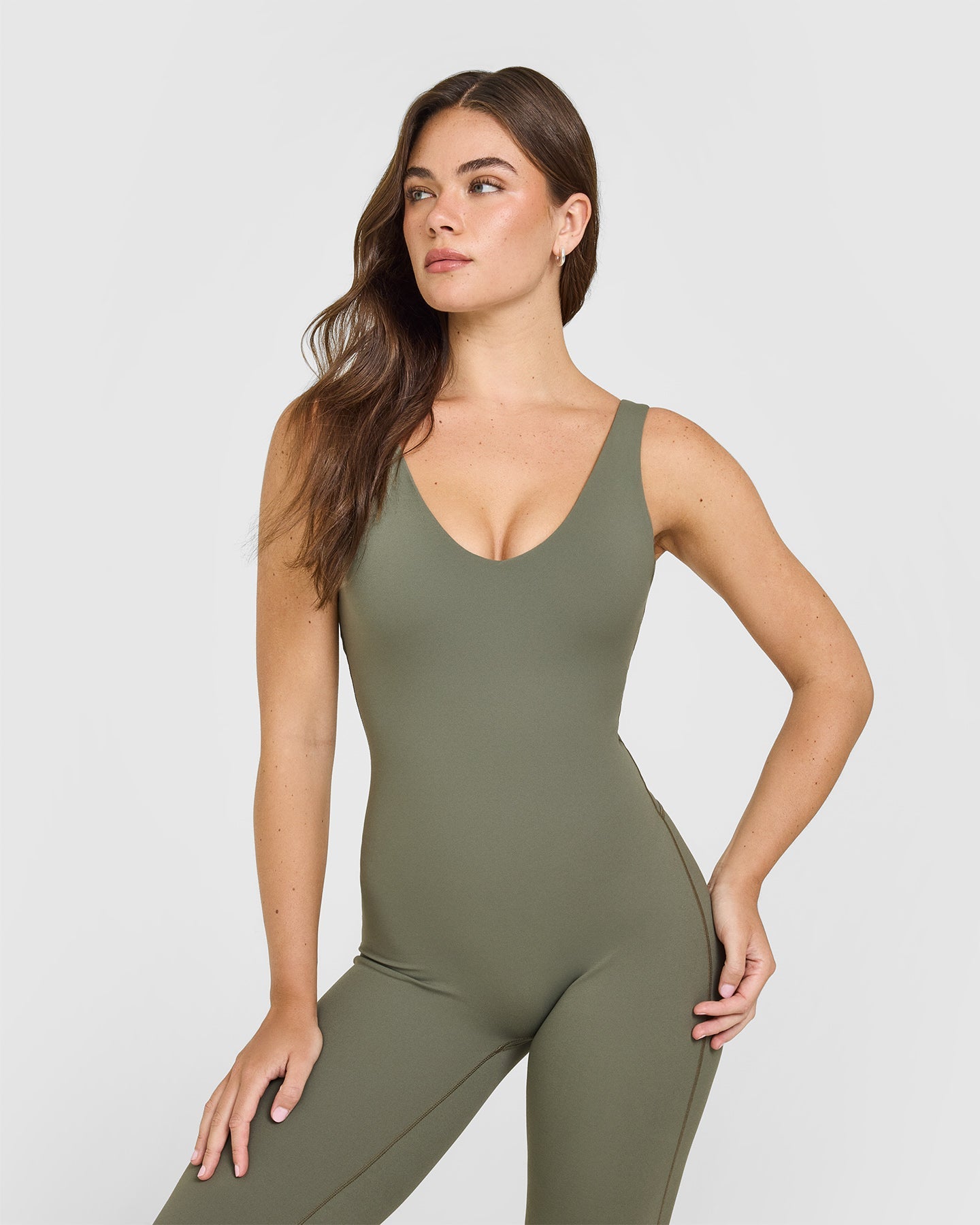 SoftMotion™ Scoop Back Flared All In One Long | Alpine Green
