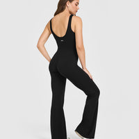 SoftMotion™ Scoop Back Flared All In One Long | Black