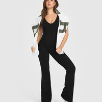 SoftMotion™ Scoop Back Flared All In One Long | Black