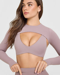 SoftMotion™ Shrug Cover with White Logo | Dusty Purple