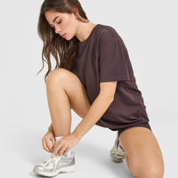 Classic Oversized Lightweight T-Shirt | Umber Brown