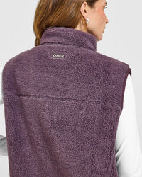 Fleece Gilet with Chest Pocket | Vintage Purple