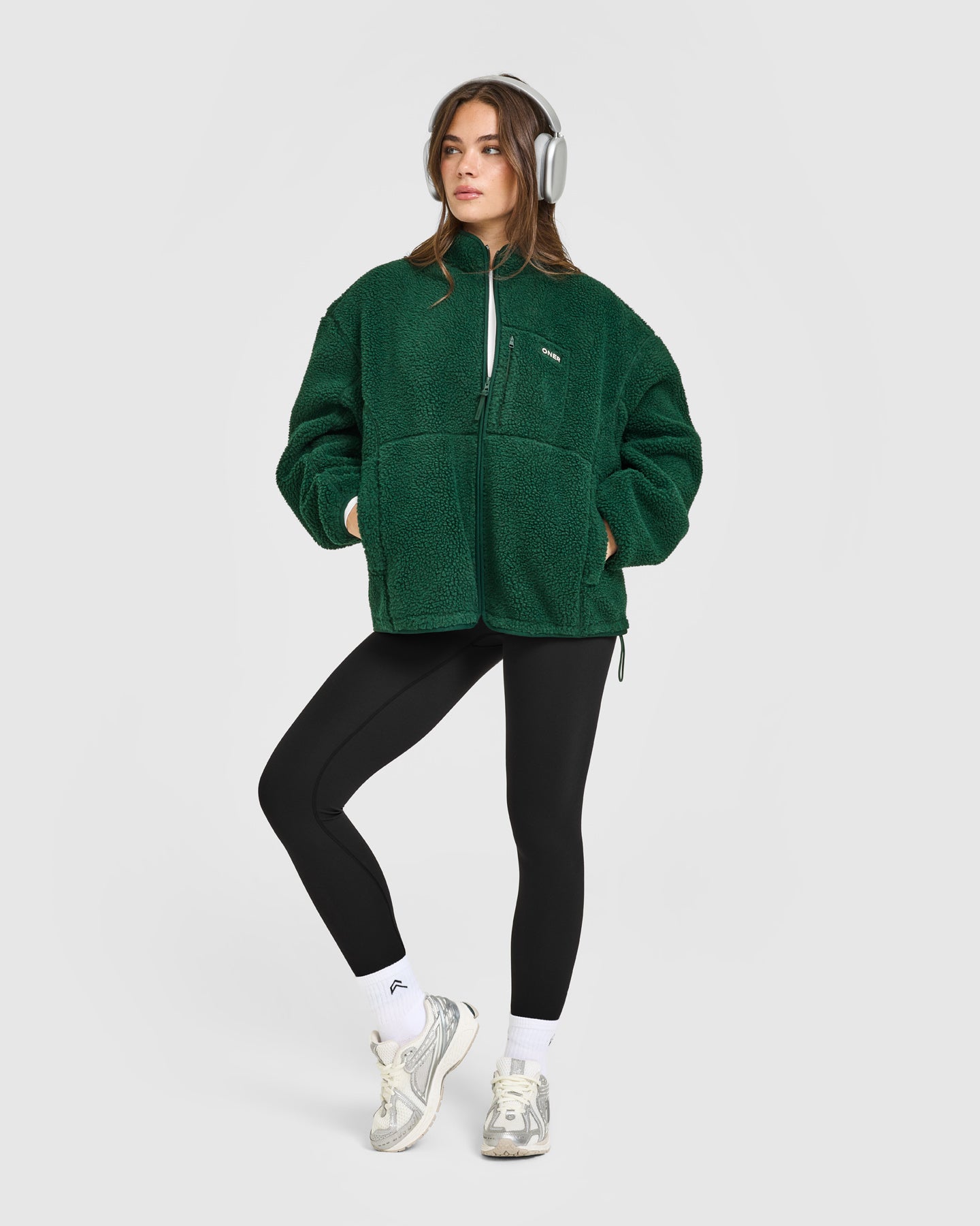 Fleece Jacket with Chest Pocket | Racing Green